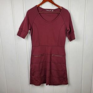 Athleta Women's Small Maroon Strata Stretch Ponte Mini Dress